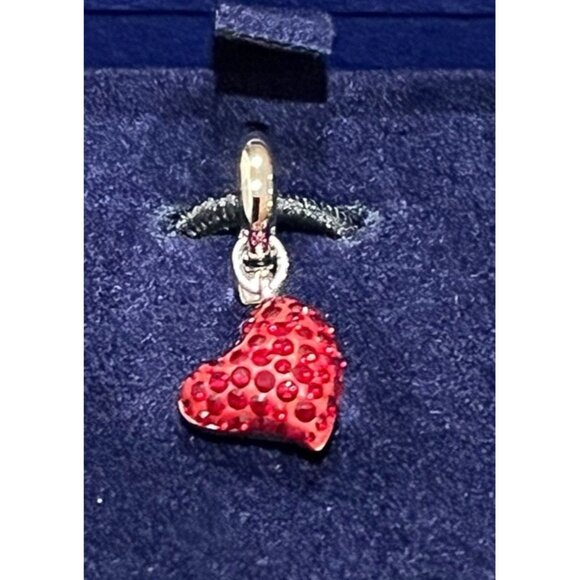 Swarovski Red Heart Charm Crystal Charm or Pendant Love Eros New in Gift Box - Picture 2 of 5